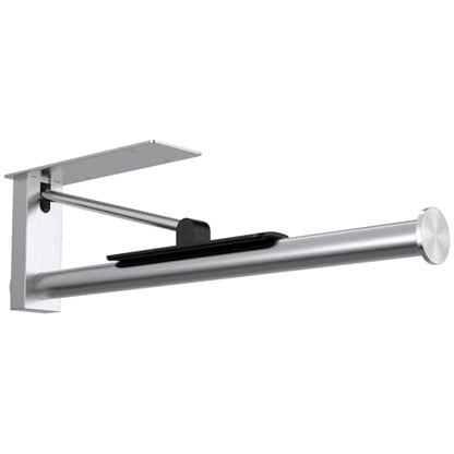 Under Cabinet Paper Towel Holder, One-Hand Tear Kitchen Paper Towel Holder | Stainless Steel Wall Mount Self Adhesive Paper Towel Rack with Tension Arm, Fits for First Apartment Essentials, Kitchen, RV - color: Sliver