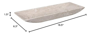 Creative Home Natural Champagne Marble Rectangular Vanity Tray Towel Tray Boat Shaped Tray Bathroom Accessories Organizer for Bathroom Countertop, Kitchen Sink, Jewelry, 16.5" x 6.3" x 1.5" H, Beige - size: 16.5" x 6.3" x 1.5", style: Boat Shaped Tray