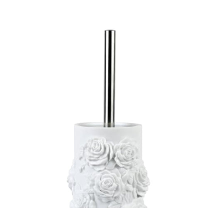 Toilet Brush and Holder Set for Bathroom, Stylish and Durable Cleaning Tool with Modern Design, Compact for Efficient Cleaning - style: Floral