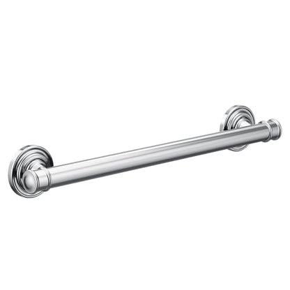 Moen YG6418CH Bathroom Safety 18-Inch Stainless Steel Traditional Bathroom Grab Bar, Chrome - color: Chrome