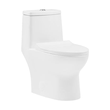 Swiss Madison SM-1T112 Ivy One Piece Toilet Dual Flush - color: Glossy White, size: 12" Rough-in
