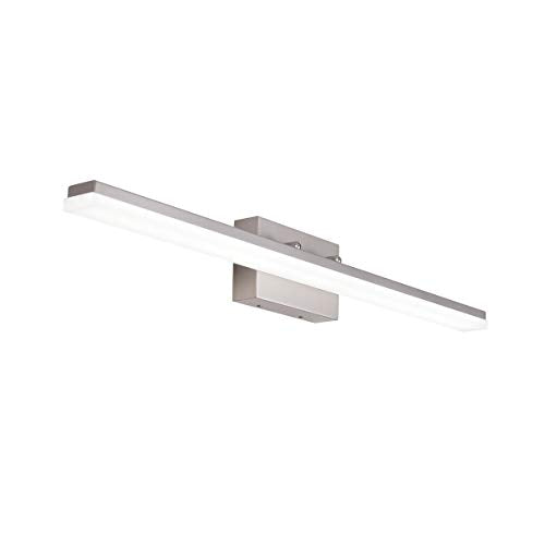 mirrea 36in LED Vanity Lights for Bathroom Brushed Nickel,Cold White 5000K | Over Mirror,Adjustable light angle,ETL listed,Dimmable,Bathroom lighting fixtures,Eye-friendly,Frosted acrylic shade - color: Cold White 5000k, size: 36 inches