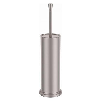 304 Stainless Steel Heavy Duty Toilet Bowl Brush，Removable Inner Bowl and Splash Protection，Bathroom Toilet Brush-Dense Bristles for Through Cleaning - color: Nickel