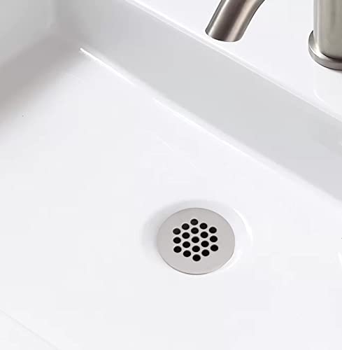 Grid Drain Strainer Assembly Without Overflow for Bathroom Sink, C.O. Plug Grid Lavatory Drain, Bathroom Sink Grid Strainer by Artiwell, Brushed Nickel - color: Brushed Nickel, style: Without Overflow