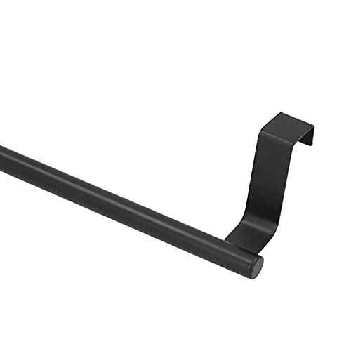 GOTOTOP Black Towel Holder Rack, 430 Stainless Steel Cabinet Door Towel Bar 23CM, No Drill Over Door Design, Space Saving for Bathroom Kitchen Home Hotel Hand or Dish Towels (36CM) - size: 36CM