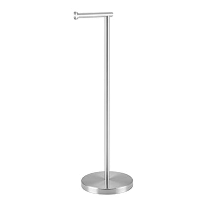 KES 26" Tall Toilet Paper Holder Stand with Weighted Base, Brushed Finish | Free Standing Design, Rustproof SUS304 Stainless Steel, Weighted Base, Anti-Slip Pad, Easy Assembly, Fits All Roll Sizes - color: Brushed Grey, size: 26" H