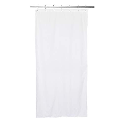 Barossa Design 36x72 Waterproof Fabric Stall Shower Curtain or Liner White | Soft Microfiber, Hotel Quality, Machine Washable, 36 inch Wide Half Size, Stand-up Small Narrow Single Cloth Shower Curtain - color: Pure White, size: 36"W x 72"L (Pack of 1)