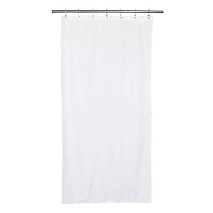 Barossa Design 36x72 Waterproof Fabric Stall Shower Curtain or Liner White | Soft Microfiber, Hotel Quality, Machine Washable, 36 inch Wide Half Size, Stand-up Small Narrow Single Cloth Shower Curtain - color: Pure White, size: 36"W x 72"L (Pack of 1)