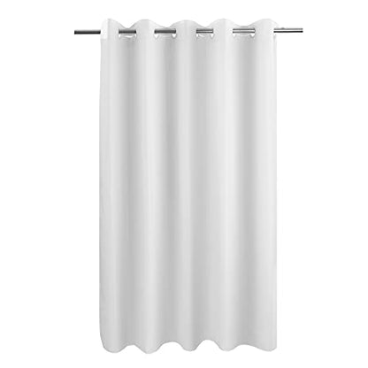 River Dream Extra Long Shower Curtain No Hooks or Liner Needed, White | Soft Microfiber, 84" Long Fabric Shower Curtain Set Waterproof, Bottom Magnets, Machine Washable, 71W x 86H(84H) - color: White, size: 71"W x 86"L (Pack of 1)