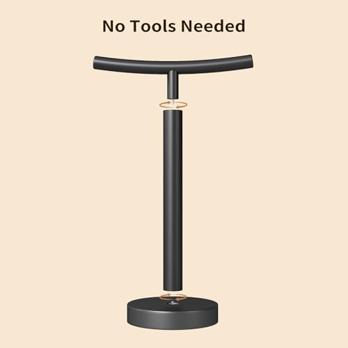 Hand Towel Holder Stand for Bathroom & Kitchen, Freestanding T-Shape Towel Rack with Weighted Base, Matte Black | Stainless Steel,Bathroom & Kitchen, Freestanding T-Shape Towel Rack - size: Arc-shaped rod