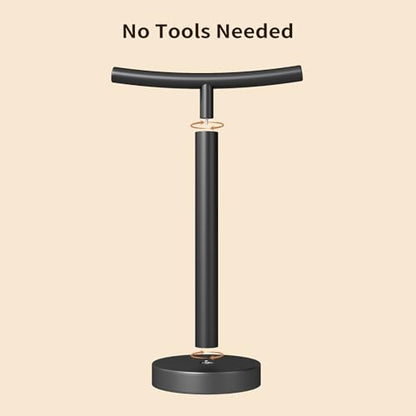 Hand Towel Holder Stand for Bathroom & Kitchen, Freestanding T-Shape Towel Rack with Weighted Base, Matte Black | Stainless Steel,Bathroom & Kitchen, Freestanding T-Shape Towel Rack - size: Arc-shaped rod