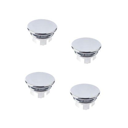 4 Pack Bathroom Basin Sink Round Tidy Trim Chrome Round Overflow Cover Rings Hole Replacement Ceramic Pots for Home,Sink,Bathroom,Kitchen - color: Double Layer