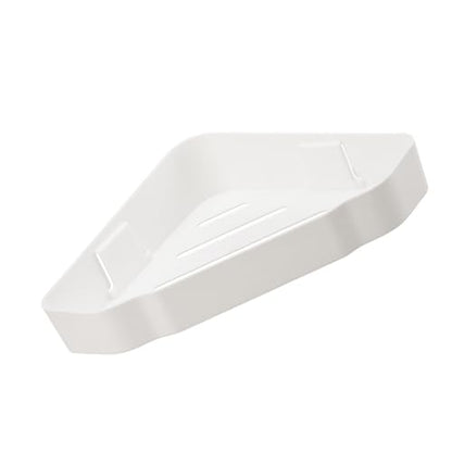 Corner Storage Shelf, Wall Mounted,Plastic Shower Organizer for Bathroom, Large Capacity, Space Saving, No Drill Needed