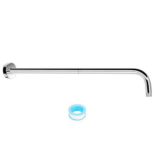 NearMoon Shower Arm, Extra Extension Arm with Flange, Stainless Steel Wall-Mounted Showerhead Extender Pipe (24 Inch, Chrome Finish) - color: Chrome Finish, style: 24 Inch