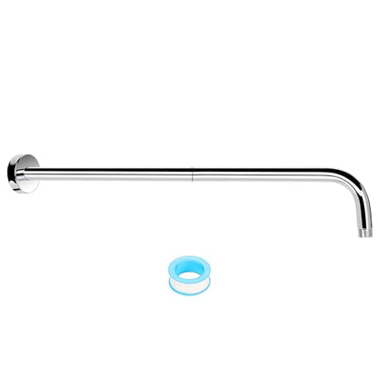 NearMoon Shower Arm, Extra Extension Arm with Flange, Stainless Steel Wall-Mounted Showerhead Extender Pipe (24 Inch, Chrome Finish) - color: Chrome Finish, style: 24 Inch