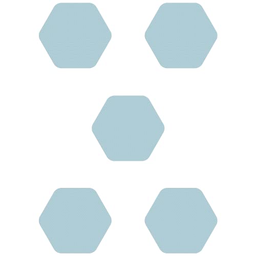 Kahuna Grip Bathtub Bath and Shower 5¼" Hexagon Non-Slip Traction Treads (Blue) - color: Blue