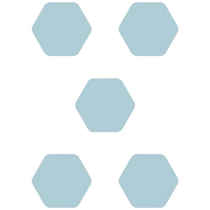 Kahuna Grip Bathtub Bath and Shower 5¼" Hexagon Non-Slip Traction Treads (Blue) - color: Blue