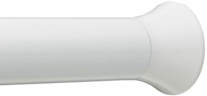 Amazon Basics No Drill Spring Tension Curtain Rod, Adjustable Length 36-54", Classic Finial, White - color: White, size: 36-54"