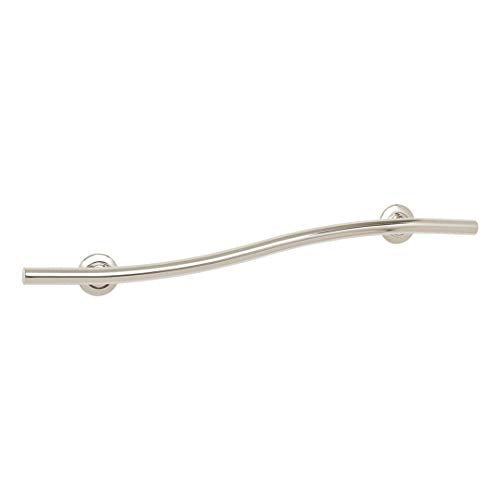 Seachrome 36 inch Bathroom Wave Grab Bar Satin Finish - color: Satin, size: 36