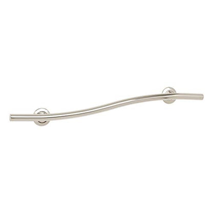 Seachrome 36 inch Bathroom Wave Grab Bar Satin Finish - color: Satin, size: 36