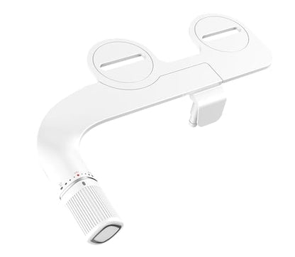 BIGCOW Ultra-Slim Bidet Attachment for Toilet - Dual Nozzle (Frontal & Rear Wash) with Adjustable Cold Water Pressure and Stainless Steel Inlet - Hygienic Solution for Fresh Cleanliness, Silver 1 Pcs - color: Silver