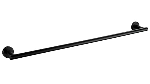 SEIDO 18 Inch Matte Black Towel Bar for Bathroom Wall, One-Piece No-Assembly Kitchen Towel Holder Rod, SUS 304 Stainless Steel Towel Rack Wall Mounted, 16" Hanging Length, Complete Mounting Kit - color: Matte Black, size: 18 Inch