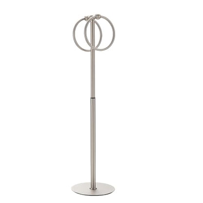 Adjustable Brush Nickel Towel Rack,Freestanding Bathroom Towel Holder - color: Brushed Nickel