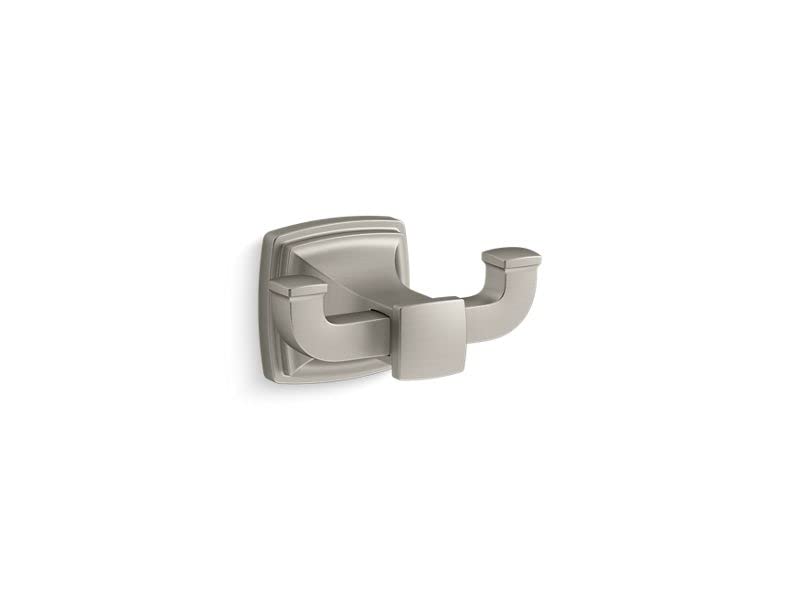 Kohler 27411-BN Riff® Double Robe Hook, Vibrant Brushed Nickel - color: Vibrant Brushed Nickel, style: Robe Hook