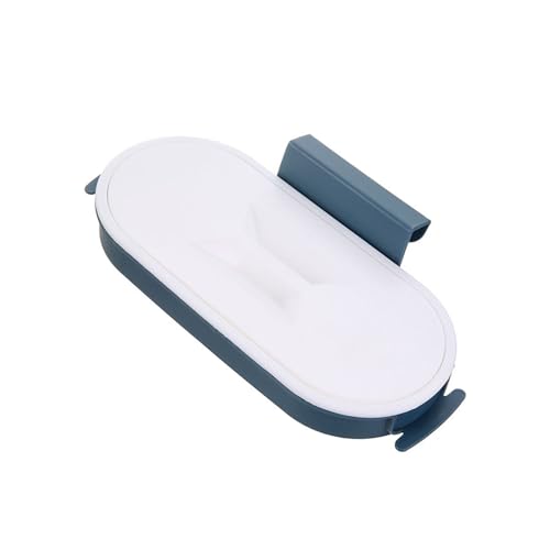 Removable Trash Bag Holder Hanging Holder Over The Cabinet Cupboard Home Kitchen Waste Bin Trash Rack Wall Mounted Waste Bin - color: Navy Blue
