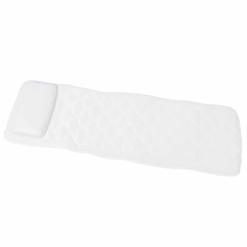 Full Body Bathtub Pillow, Soft Comfortable Bath Pillow Mat with Neck Back Support, 3D Air Mesh Full Body Bath Cushion with Non Slip Suction Cups for Home Hotel Spa Tubs