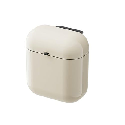 Wall Mounted Trash Can with Lid 8L 12L, Hanging Waste Basket for Kitchen Cabinet Door Bathroom, Large Capacity Garbage Bin - color: 12L