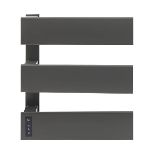 Electric Towel Warmer, Wall-Mounted Towel Heater with Timer & LED Screen, Temperature Adjustment, IPX4 Waterproof Towel Rack Dryer for Bathroom, Hotels, Home, Wide Heating Panel, 17.72" W (3 Tier) - size: 3 Tier