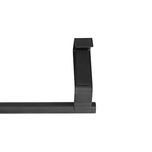 GOTOTOP Black Towel Holder Rack, 430 Stainless Steel Cabinet Door Towel Bar 23CM, No Drill Over Door Design, Space Saving for Bathroom Kitchen Home Hotel Hand or Dish Towels (23CM) - size: 23CM