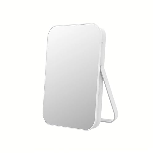 Table Desk Vanity Mirror, Portable Makeup Mirror with Foldable Stand – 90° Rotatable, Ideal for Tabletop Vanity, Travel & Bathroom Shower Shaving