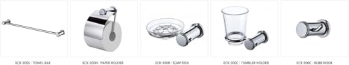 ECKOREA® Polished Chrome Tumbler Holder ECK-300C, Tumbler Included, Durable Zinc Alloy, Wall-Mounted, Screw-in - size: ECK-300C
