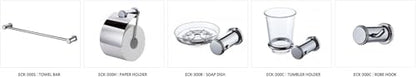 ECKOREA® Polished Chrome Tumbler Holder ECK-300C, Tumbler Included, Durable Zinc Alloy, Wall-Mounted, Screw-in - size: ECK-300C