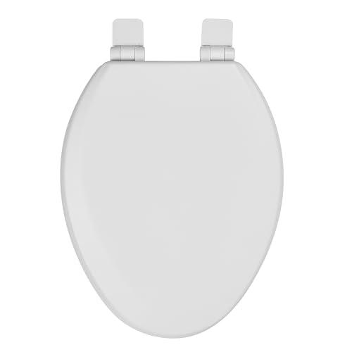 Toilet Seat, Slow Close, Soft Touch, Ultra-Smooth Matte Finish (No Orange-Peel Texture), Premium Moulded Wood, Quick Release, White, PIKLiDS (Elongated) - size: Elongated