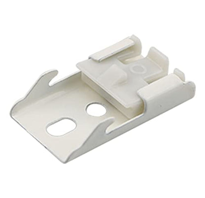 MEETOOT 12pcs Curtain Track Mounting Bracket White Ceiling Mount Brackets 10mm for Straight or Curved Curtain Track