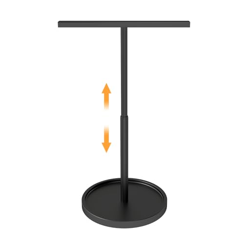 STWWO Hand Towel Stand for Bathroom Countertop, 11~16.5IN Adjustable,Black | for Bath Counter top Kitchen, T-Shape Hand Towel Holder Standing - color: Black