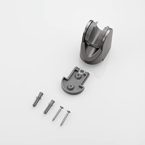 Adjustable Wall Mount Shower Holder Plastic Shower Head Bracket for Handheld Showerhead, Gun Black, ST01GR - style: Gun Black