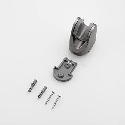 Adjustable Wall Mount Shower Holder Plastic Shower Head Bracket for Handheld Showerhead, Gun Black, ST01GR - style: Gun Black