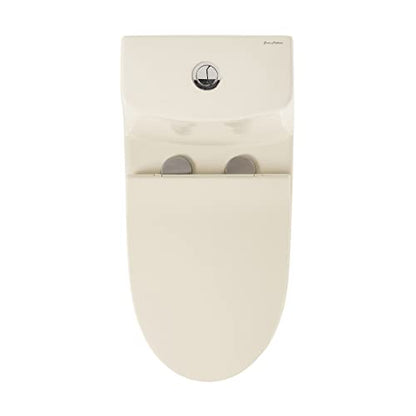 Ivy One Piece Toilet Dual Vortex Flush 1.1/1.6 gpf in Bisque - color: Glossy Bisque, size: 12" Rough-in