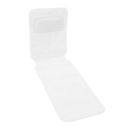 Bath Pillow for Tub, Full Body Bathtub Mat with Pillow, Portable Breathable Foaming Bathtub Cushion, Neck and Back Support, Relaxing Spa Bath Pillow and Mat