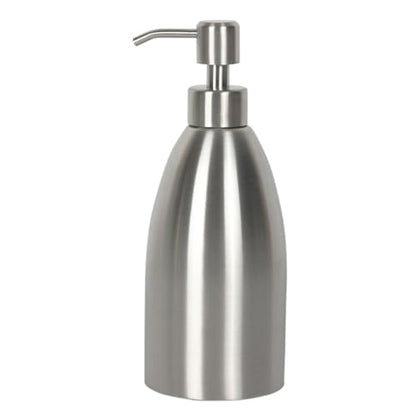 304 Stainless Steel Soap Dispenser 16oz Rust-Proof Liquid Soap Pump Bottle for Kitchen or Bathroom Countertop Hand Dish Lotion Leak-Proof (Stainless Steel) - color: Stainless Steel