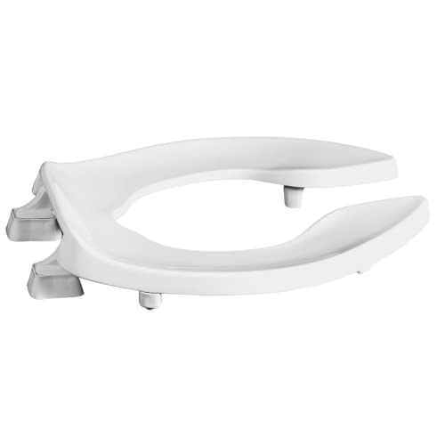 Centoco 2 inch Raised Toilet Seat for Seniors, Elongated, Commercial, White | Plastic, Open Front No Cover, Made in the USA, HL1500STSCC-001 - size: Elongated, style: 2" Raised