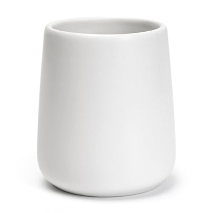 Bathroom Tumbler Cup Ceramic 13.5oz Reusable Toothbrush Cup 400ml, Toothbrush Holder Adequate for Your Bathroom (White) - color: White, size: 1pcs