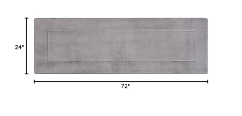 Ultra-Soft Extra-Thick Memory Foam Extra Long Bath Runner Mat (2 ft x 6 ft, Grey) - color: Grey, size: 2' x 6' (Rectangular)