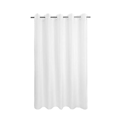 River Dream No Hook Long Shower Curtain or Liner Soft Microfiber - 75" Length Fabric Shower Curtain Liner Set, Machine Washable & Water Repellent, White, 71x77 - color: White, size: 71"W x 77"L (Pack of 1)