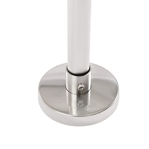 Shower Curtain Rod, Wall Mount Curved Shower Curtain Rod, Stainless Steel Shower Rod Tension Curtain Rod Rail for Bathroom, Bathtub, Dressing Room, Bedroom Silver