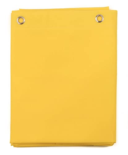 Elegant Heavy Duty Vinyl Shower Curtain Liner with 12 Metal Grommets Yellow - color: Yellow